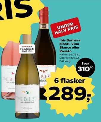 Kvickly Ibis Barbera d'Asti, Vino Bianco eller Rosato tilbud