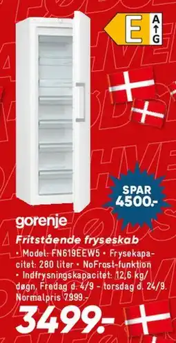 Bilka gorenje fryseskab tilbud