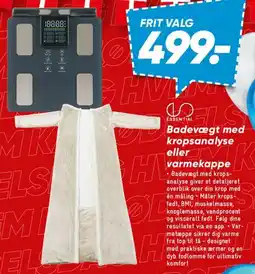 Bilka Badevægt med kropsanalyse eller varmekappe tilbud