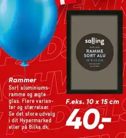 Bilka Ramme (sort aluminium) tilbud