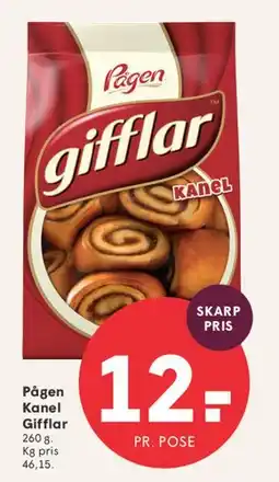 SPAR Pågen Gifflar Kanel tilbud