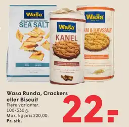 SPAR Wasa Runda, Crackers eller Biscuit tilbud