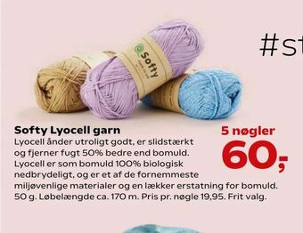 Kvickly Softy Lyocell garn tilbud
