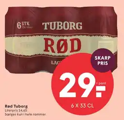 SPAR Rød Tuborg (6 x 33 cl) tilbud