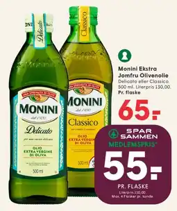 SPAR Monini Ekstra Jomfru Olivenolie tilbud