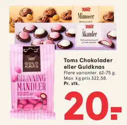 SPAR Toms Chokolader eller Guldknas tilbud
