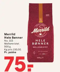 SPAR Merrild Hele Bønner tilbud