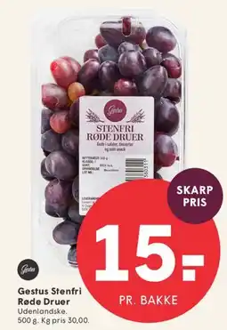SPAR Gestus Stenfri Røde Druer tilbud