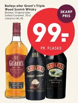 SPAR Baileys eller Grant's Triple Wood Scotch Whisky tilbud