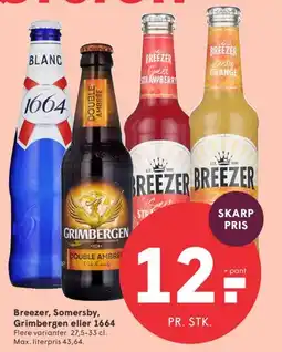 SPAR Breezer, Somersby, Grimbergen eller 1664 tilbud