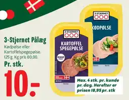 Min Købmand 3-Stjernet Pålæg tilbud