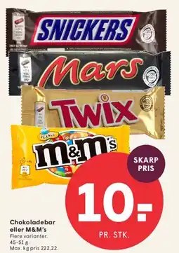 SPAR Chokoladebar eller M&M's tilbud