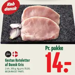 Min Købmand Gestus Koteletter af Dansk Gris tilbud