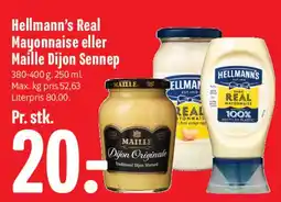 Min Købmand Hellmann's Real Mayonnaise eller Maille Dijon Sennep tilbud