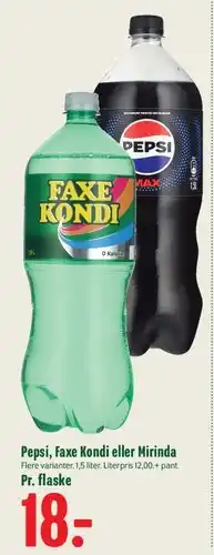 Min Købmand Pepsi, Faxe Kondi eller Mirinda tilbud