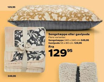 Kvickly Sengetæppe eller gavlpude tilbud