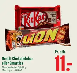 Min Købmand Nestlé Chokoladebar eller Smarties tilbud