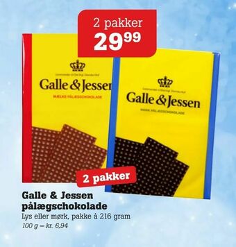 Poetzsch Padborg Galle & Jessen pålægschokolade tilbud