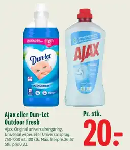 Min Købmand Ajax eller Dun-Let Outdoor Fresh tilbud