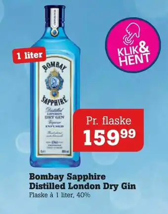 Poetzsch Padborg Bombay Sapphire Distilled London Dry Gin tilbud
