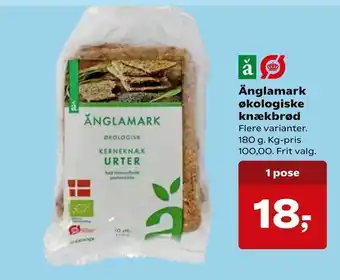 SuperBrugsen Änglamark økologiske knækbrød tilbud