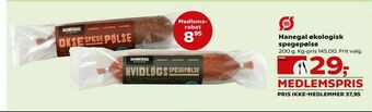 SuperBrugsen Hanegal økologisk spegepølse tilbud