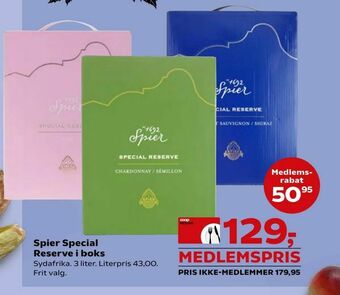 SuperBrugsen Spier Special Reserve i boks tilbud