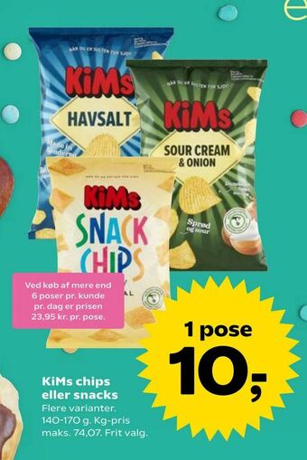 SuperBrugsen KiMs chips eller snacks tilbud