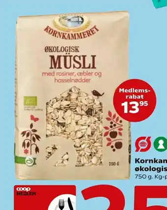 SuperBrugsen Kornkammeret økologisk müsli tilbud