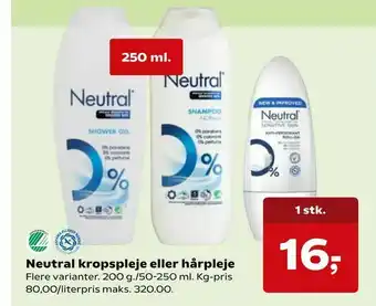 SuperBrugsen Neutral kropspleje eller hårpleje tilbud