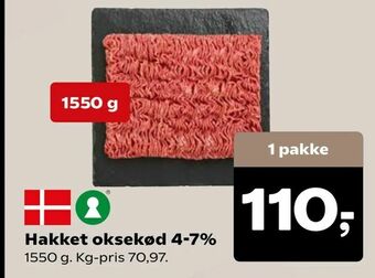 SuperBrugsen Hakket oksekød 4-7% tilbud