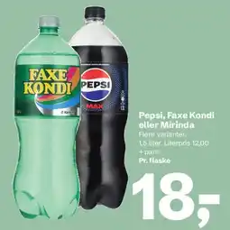 Let-Køb Pepsi, Faxe Kondi eller Mirinda tilbud