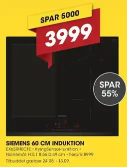 Punkt1 Siemens 60 cm induktion tilbud