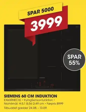 Siemens 60 cm induktion