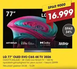 Punkt1 LG 77" OLED EVO C65 4K TV 2026 tilbud