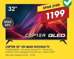 Punkt1 Cepter 32" Hd Qled Google Tv tilbud