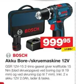 Bauhaus Bosch Akku Bore-/skruemaskine 12V tilbud