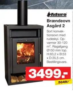Bauhaus Aduro Brændeoovn Asgård 2 tilbud
