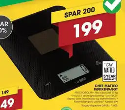 Punkt1 Chef Matteo køkkenvægt tilbud