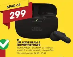 Punkt1 Jbl wave beam 2 hovedtelefoner tilbud