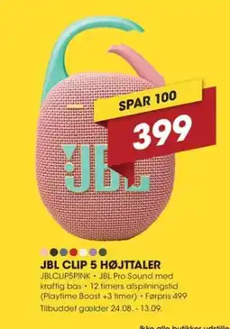 Punkt1 Jbl clip 5 højttaler tilbud