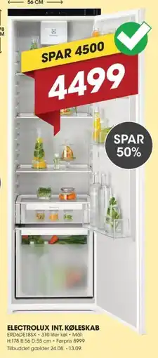 Punkt1 Electrolux int. køleskab tilbud
