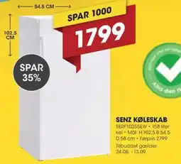 Punkt1 Senz køleskab tilbud