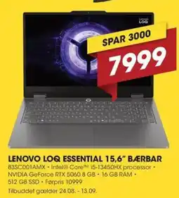 Punkt1 Lenovo Loq Essential 15,6" Bærbar tilbud