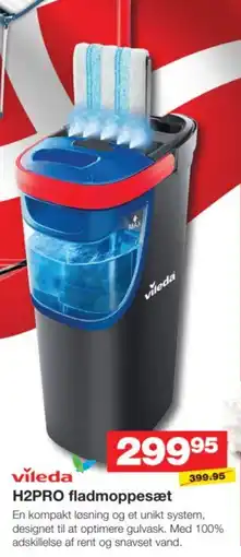 Bauhaus vileda H2PRO fladmoppesæt tilbud