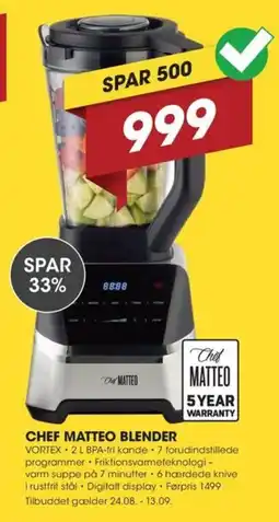 Punkt1 Chef Matteo Blender tilbud
