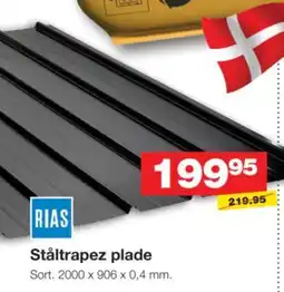 Bauhaus Rias ståltrapez plade tilbud