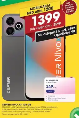 Punkt1 Cepter Nivo X3 128 GB tilbud