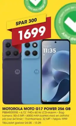 Punkt1 Motorola Moto G17 Power 256 GB tilbud