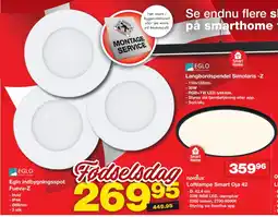 Bauhaus Eglo indbygningspot Fueva-Z tilbud